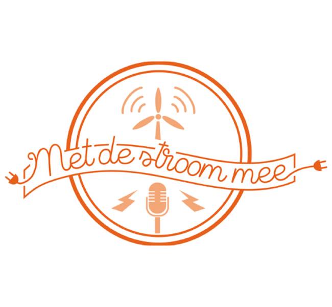Logo Podcast Met de Stroom Mee